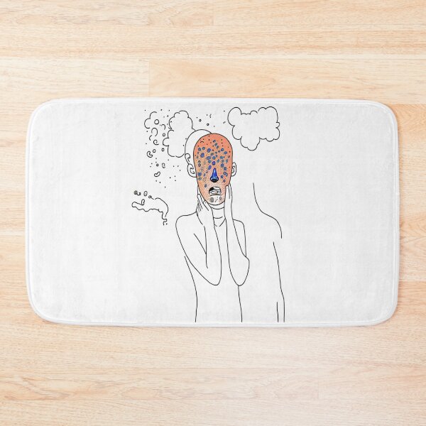 Item preview,  Atychiphobia Drawing of a stressed man with a thunder cloud for a head designed and sold by bestoftrendy.