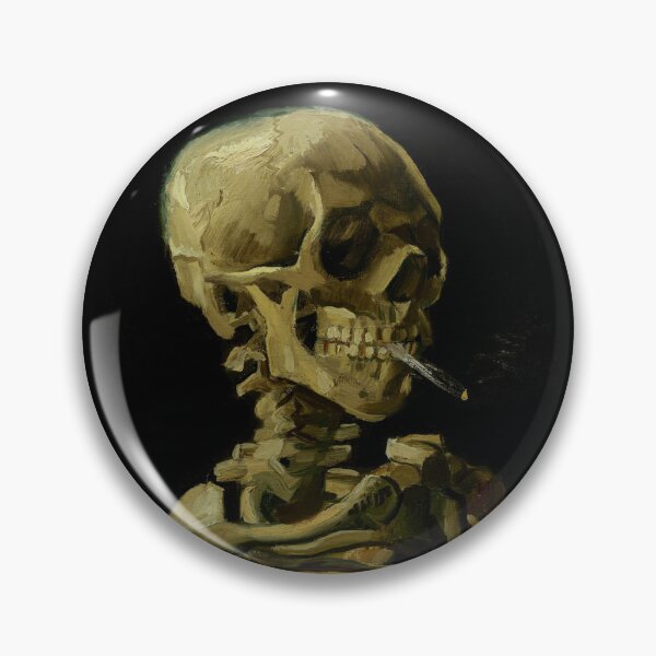 Item preview, Skull of a Skeleton with Burning Cigarette by Van Gogh designed and sold by IdkWhatImDoing5.