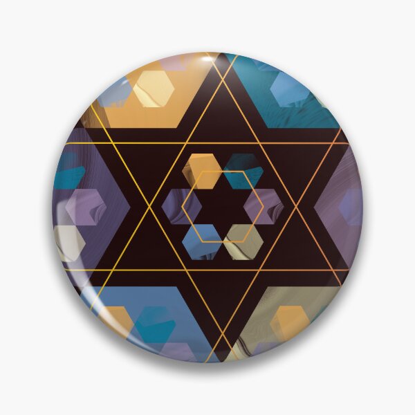 Item preview, concentric Hexagonal design with gold texture designed and sold by ZengoClub.