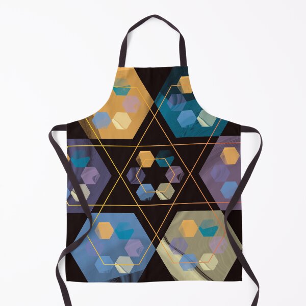 Item preview, concentric Hexagonal design with gold texture designed and sold by ZengoClub.