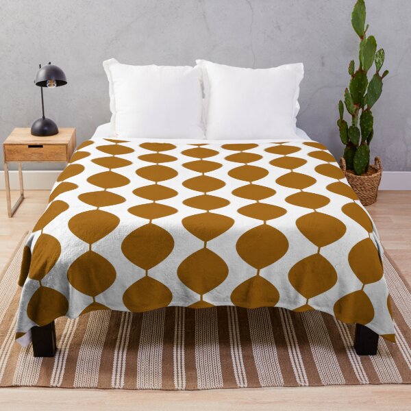 Item preview, Mid Century Modern Retro 60s Waves Pattern  (Yellow Orange Dark) designed and sold by Makanahele.