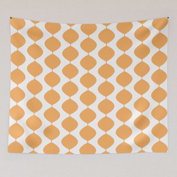 Item preview, Mid Century Modern Retro 60s Waves Pattern  (Yellow Orange Light) designed and sold by Makanahele.
