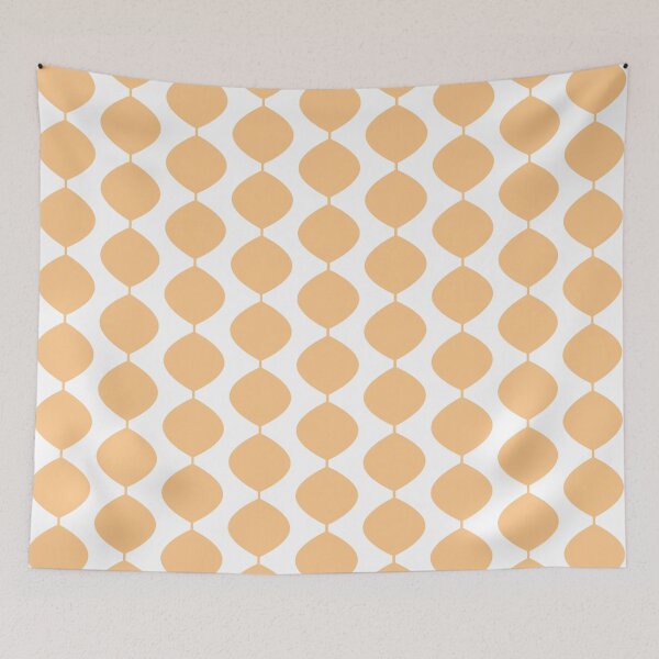Item preview, Mid Century Modern Retro 60s Waves Pattern  (Yellow Orange Pastel) designed and sold by Makanahele.