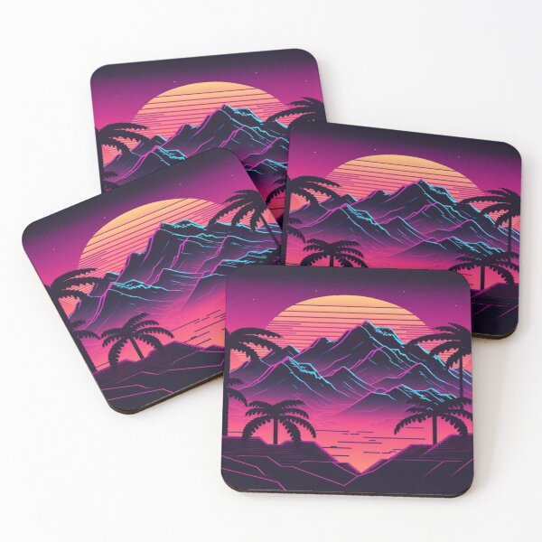 Item preview, Sunset and Palmtrees In The Sunset - Synthwave Style designed and sold by Unwind-Art-Work.