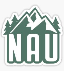 NAU Mountains- green Sticker