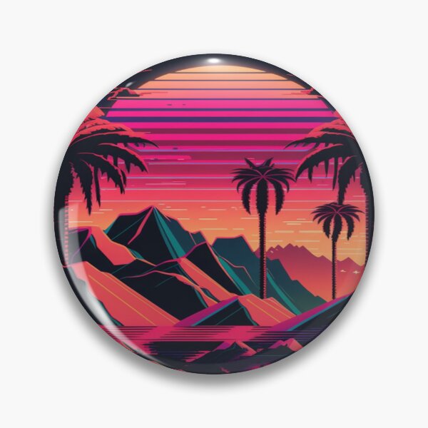 Item preview, Sunset and Palmtrees In The Sunset - Synthwave Style designed and sold by Unwind-Art-Work.