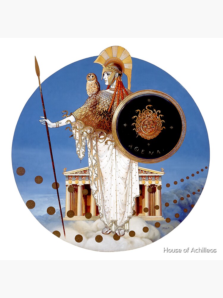 Thumbnail 3 of 3, Sticker, Athena by Chris Achilleos designed and sold by House of Achilleos.