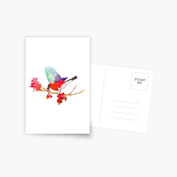 Item preview, Flying bullfinch bird designed and sold by AgniArt.