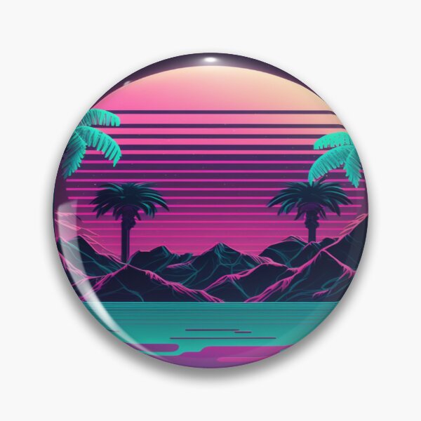 Item preview, Sunset and Palmtrees In The Sunset - Synthwave Style designed and sold by Unwind-Art-Work.