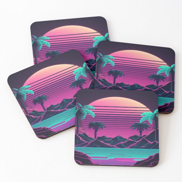 Item preview, Sunset and Palmtrees In The Sunset - Synthwave Style designed and sold by Unwind-Art-Work.