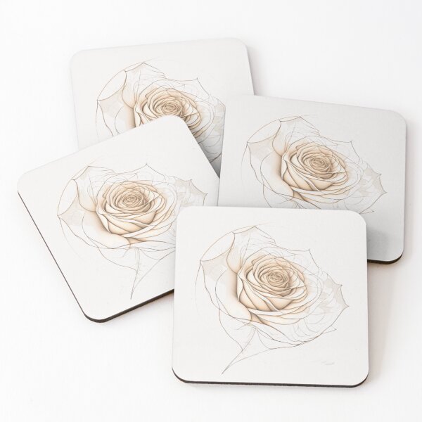 Item preview, Minimalist Rose Drawing designed and sold by KukiStickers.