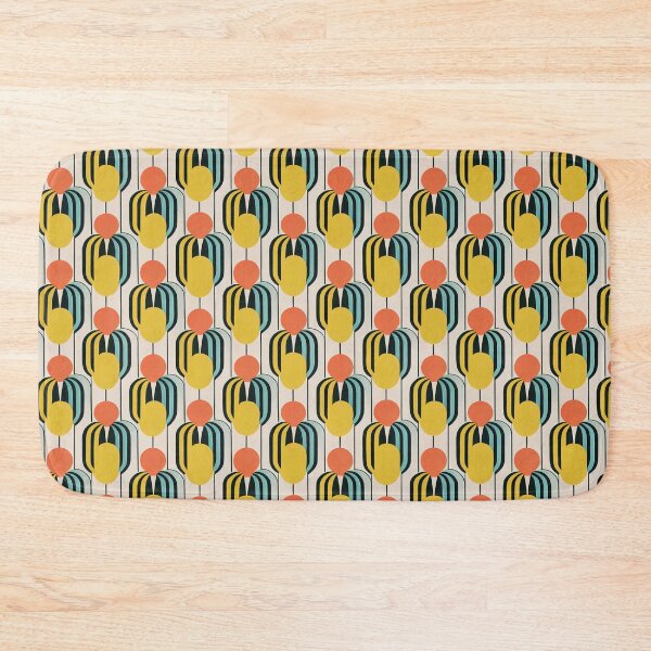 Item preview, Intricate Lucienne Day Style Pattern in Yellow, Blue and Pink designed and sold by Fine Prints.