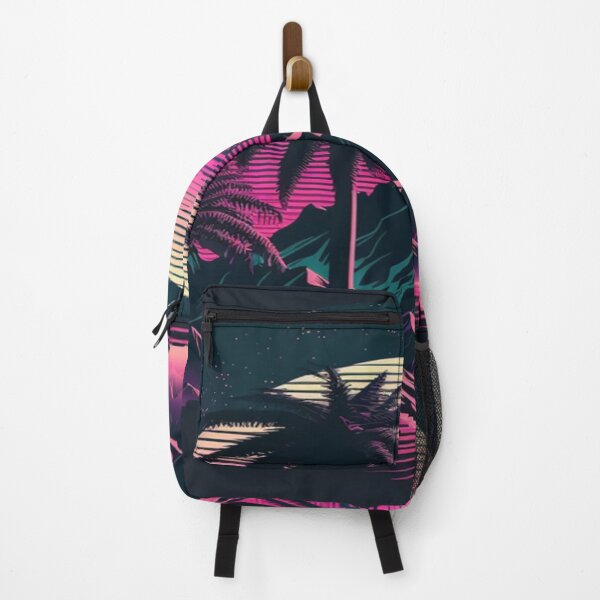 Item preview, Moon,Sunset and Palmtrees In The Sunset - Synthwave Style designed and sold by Unwind-Art-Work.