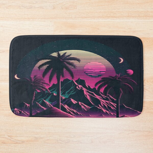Item preview, Moon,Sunset and Palmtrees In The Sunset - Synthwave Style designed and sold by Unwind-Art-Work.