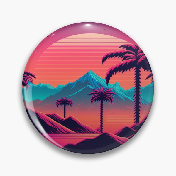 Item preview, Sunset and Palmtrees In The Sunset - Synthwave Style designed and sold by Unwind-Art-Work.