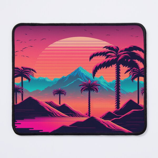 Item preview, Sunset and Palmtrees In The Sunset - Synthwave Style designed and sold by Unwind-Art-Work.