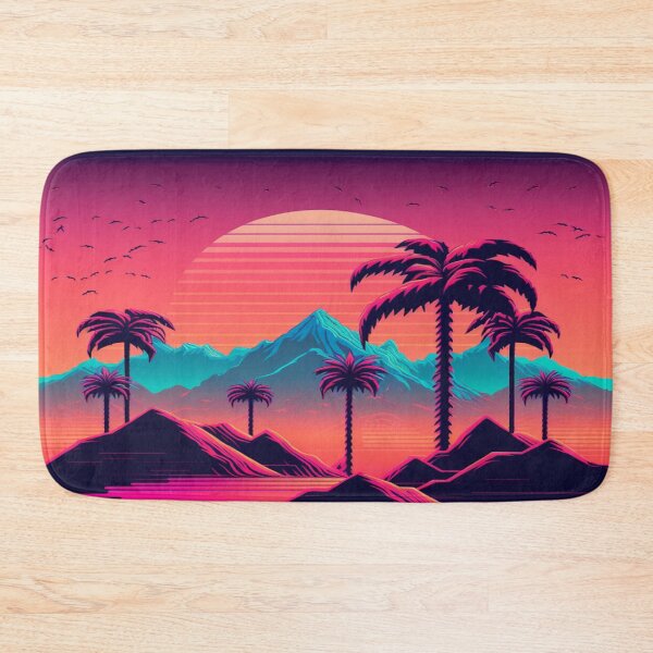 Item preview, Sunset and Palmtrees In The Sunset - Synthwave Style designed and sold by Unwind-Art-Work.