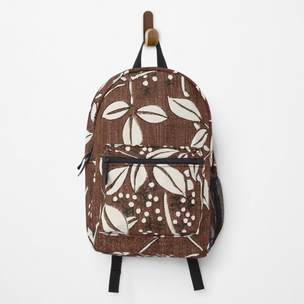 Item preview, Elegant Simplicity: Japanese Leaf Pattern in Brown and White designed and sold by EmeraldeaArt.