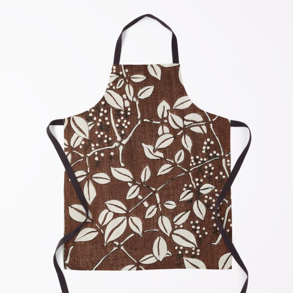 Item preview, Elegant Simplicity: Japanese Leaf Pattern in Brown and White designed and sold by EmeraldeaArt.