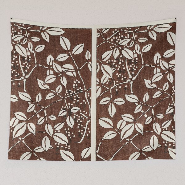 Item preview, Elegant Simplicity: Japanese Leaf Pattern in Brown and White designed and sold by EmeraldeaArt.