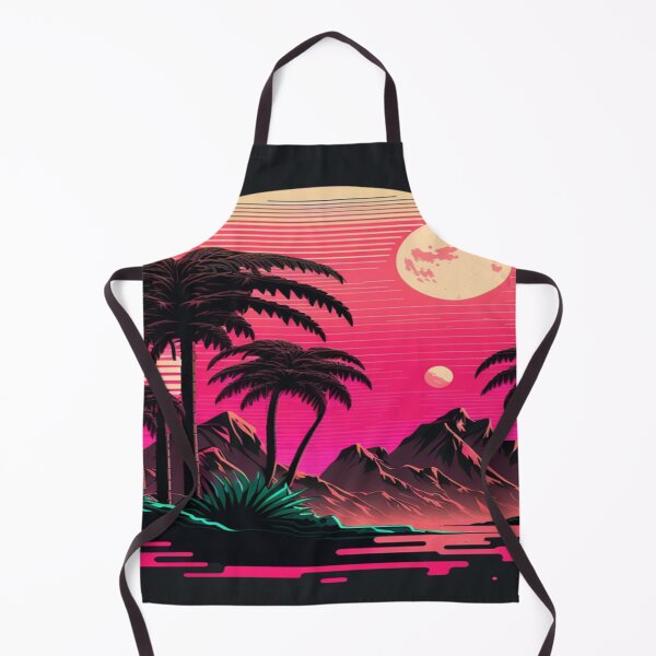Item preview, Moon, Sunset and Palmtrees In The Sunset - Synthwave Style designed and sold by Unwind-Art-Work.