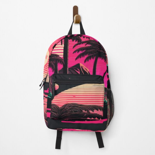 Item preview, Moon, Sunset and Palmtrees In The Sunset - Synthwave Style designed and sold by Unwind-Art-Work.