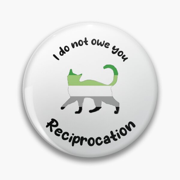 Item preview, No te debo reciprocidad - Diseño de gato aromático designed and sold by funandnicestickers.