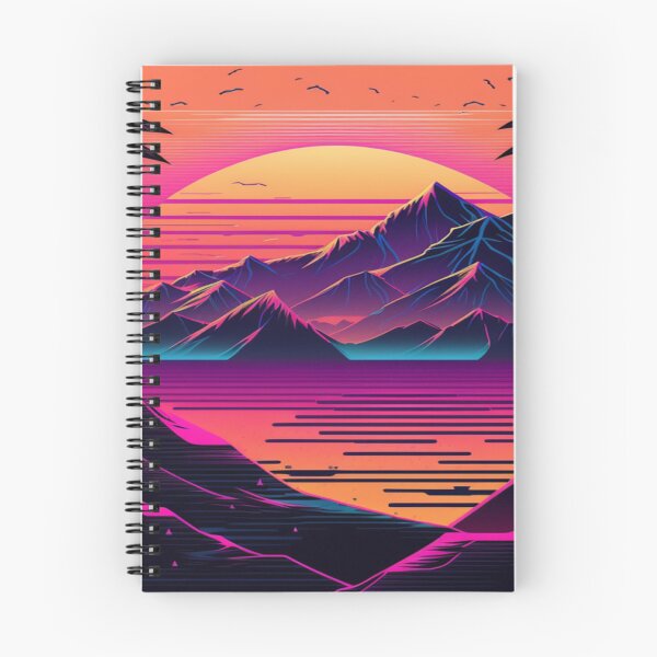 Item preview, Ocean, Sunset and Palmtrees In Synthwave Style designed and sold by Unwind-Art-Work.