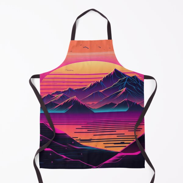 Item preview, Ocean, Sunset and Palmtrees In Synthwave Style designed and sold by Unwind-Art-Work.