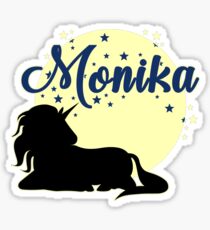 Monika unicorn name first name Sticker