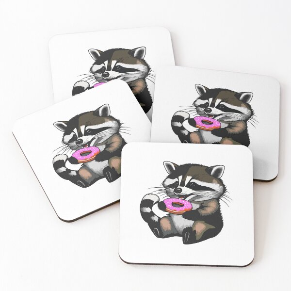 Item preview, lindo mapache comiendo donut designed and sold by estudiopublik.