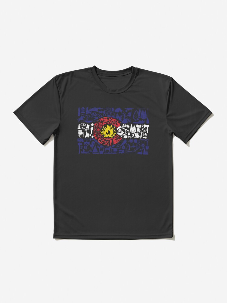 Thumbnail 2 of 7, Active T-Shirt, Colorado Caliber Camping Flag designed and sold by wolftever.