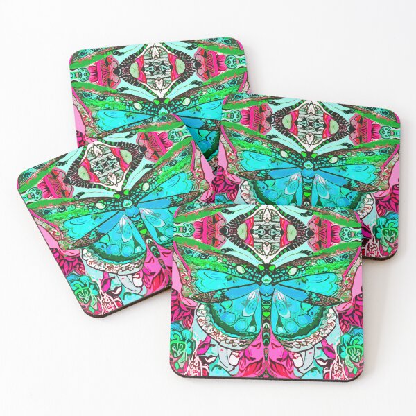 Item preview, Butterfly and Medallion Batik Pattern in Turquoise designed and sold by Marymarice.