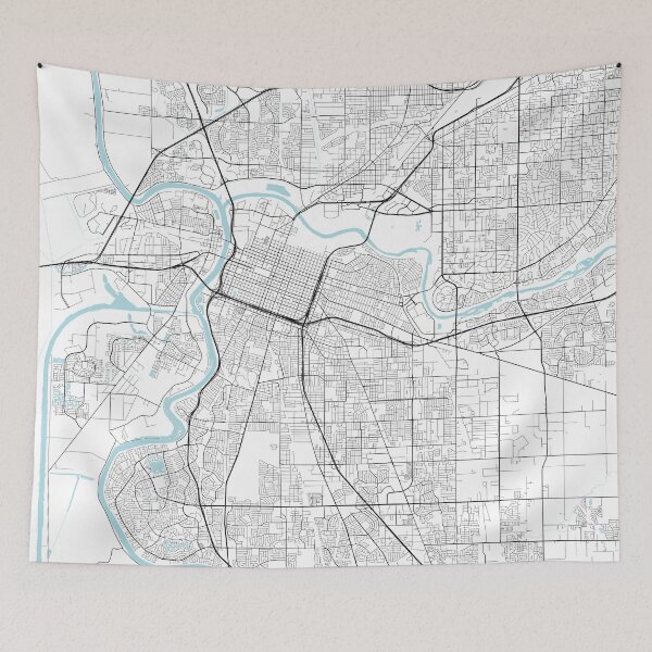 Artikelvorschau, Sacramento Stadtplan von Kalifornien, USA - Kreis entworfen und verkauft von deMAP.