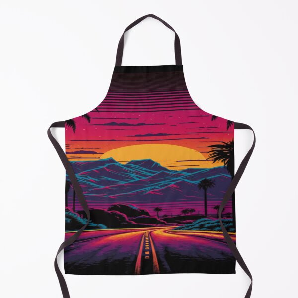 Item preview, The Open Road, Sunset and Palmtrees In Synthwave Style designed and sold by Unwind-Art-Work.