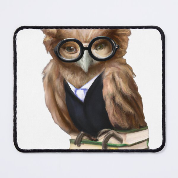 Item preview, Cute Looking Librarian Owl designed and sold by MerchGiants.