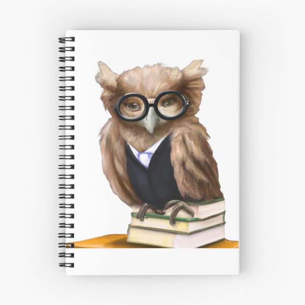 Item preview, Cute Looking Librarian Owl designed and sold by MerchGiants.
