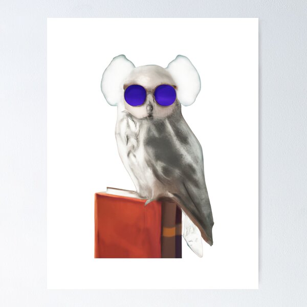 Item preview, Cute Looking Librarian Owl designed and sold by MerchGiants.