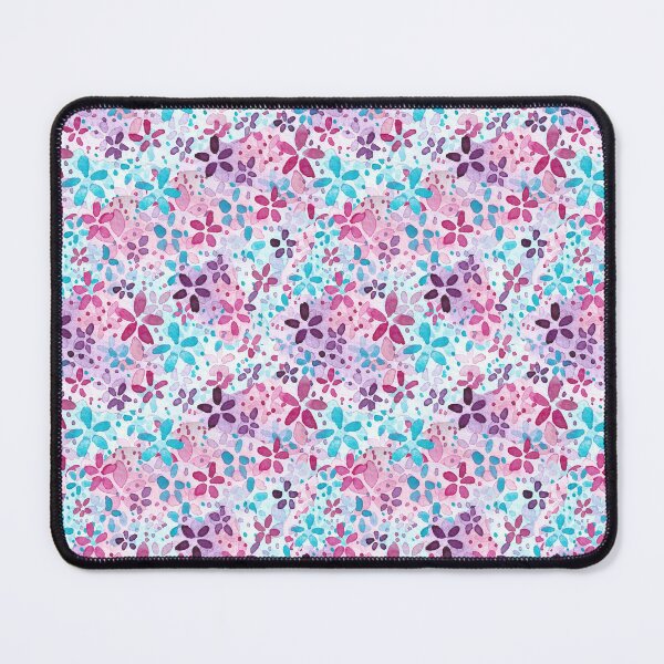Item preview, Watercolor ditsy floral pattern  - blue/pink/purple designed and sold by Carrot Faery Art.