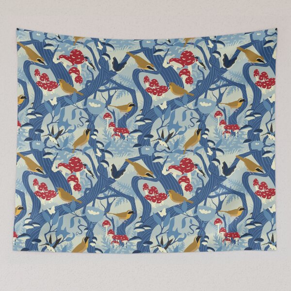 Item preview, North American Forest Pattern (Blues) designed and sold by JadaFitch.