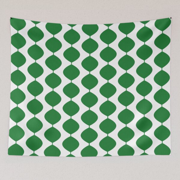 Item preview, Mid Century Modern Retro 60s Waves Pattern  (Yellow Green Dark) designed and sold by Makanahele.
