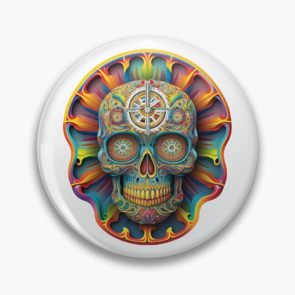 Item preview, Psychedelic Colorful Skull designed and sold by mind-melt-er.