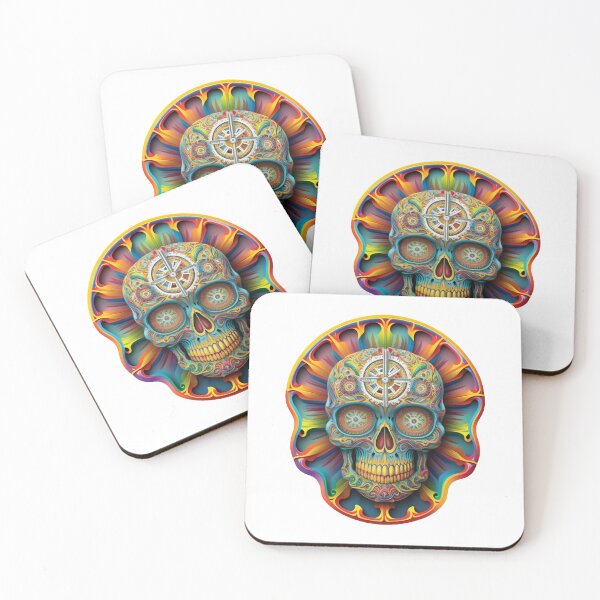 Item preview, Psychedelic Colorful Skull designed and sold by mind-melt-er.