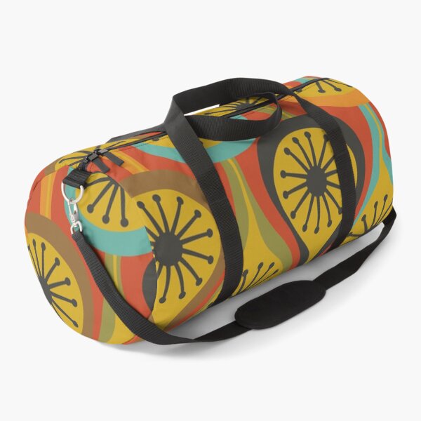 Item preview, Mid Century Modern Atomic Drops Retro Pattern Burnt Orange Avocado Mustard Brown Turquoise Charcoal designed and sold by kierkegaard.