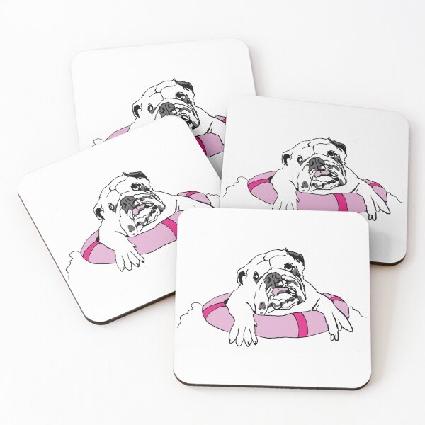Item preview, Bulldog with swim ring designed and sold by Janinevsart.