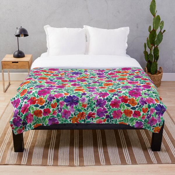Artikelvorschau, Buntes Aquarell-Malerei-Blumenmuster entworfen und verkauft von GinXArts.