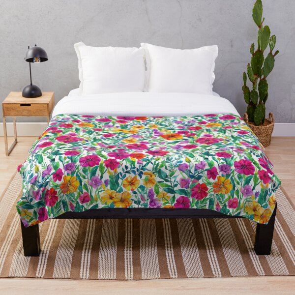 Item preview, Patrón de pintura de acuarela floral colorido designed and sold by GinXArts.