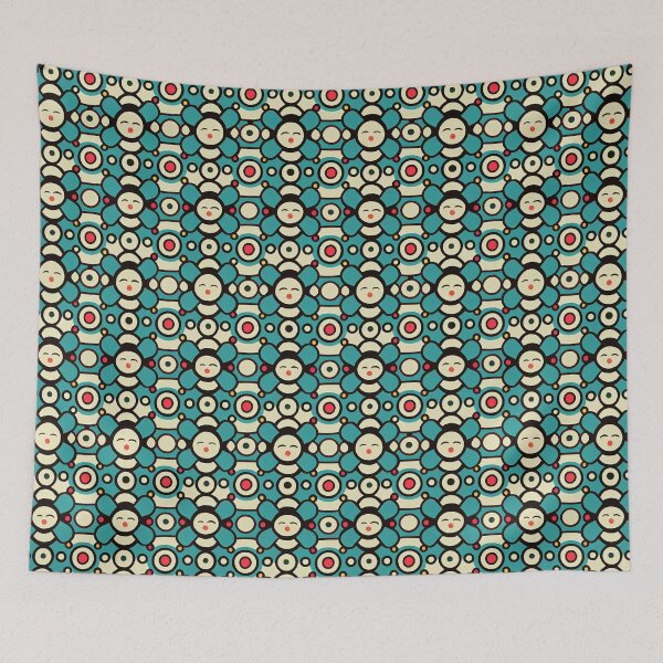 Item preview, Cute Daisy Pattern in White, Green and Yellow  designed and sold by Fine Prints.