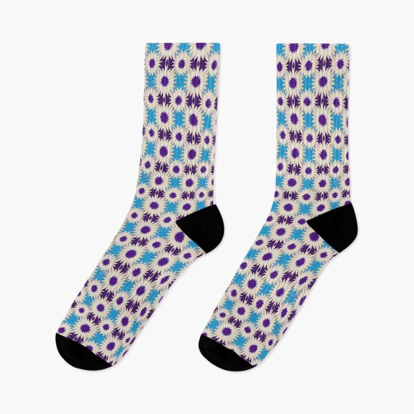 Item preview, Intricate Daisy Pattern in Blue and Purple designed and sold by Fine Prints.