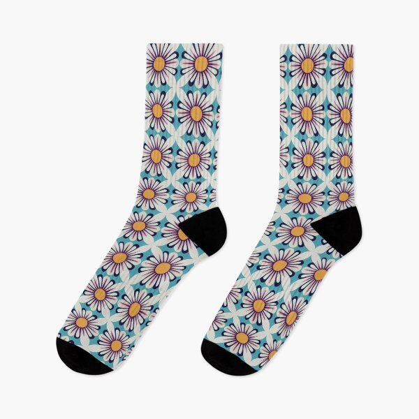 Item preview, Intricate Daisy Pattern in Yellow and Light Blue designed and sold by Fine Prints.